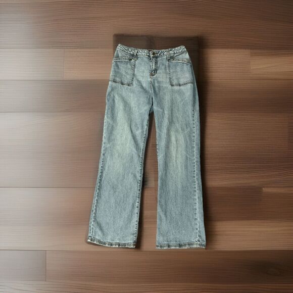 ZD Premium High Rise (Mom) Jeans Size 18 Bootcut Light Wash Denim Jeans 33x31 - Picture 1 of 8